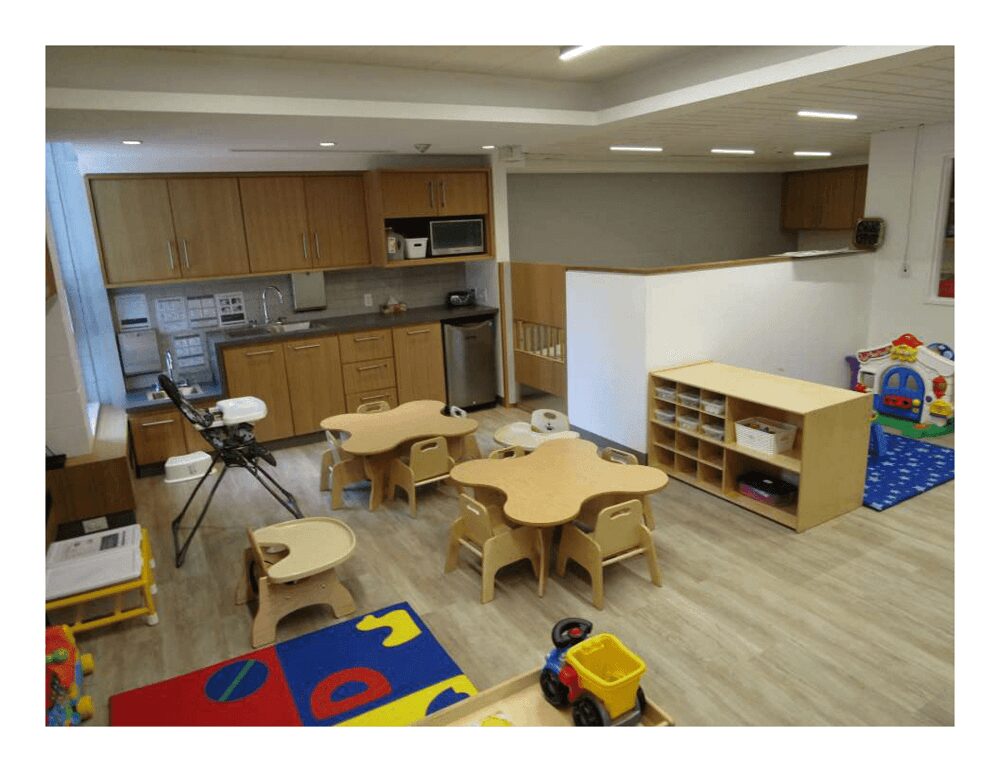 Dinning area for infants and toddlers shot from another view