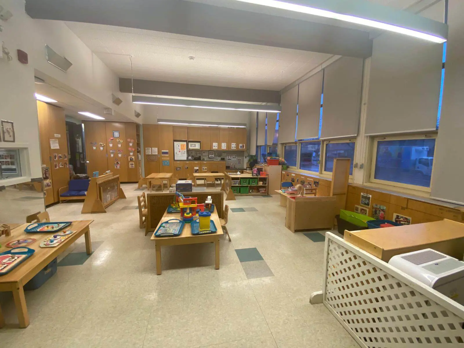 View of preschool from inside of the room